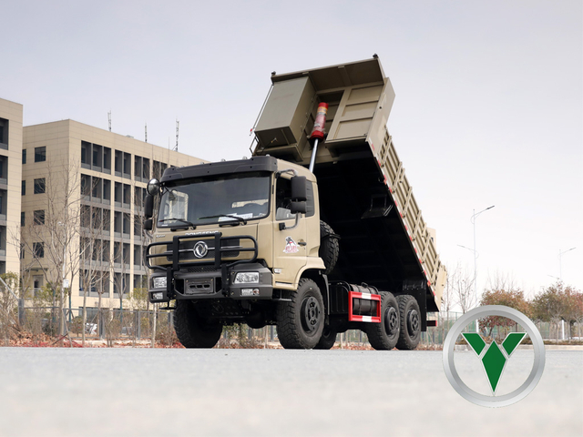 6x6 Caminhão basculante off-rroo de cano baixo | Tipper de cabine de cabine de frente plana para exportação