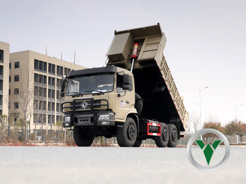 6x6 Caminhão basculante off-rroo de cano baixo | Tipper de cabine de cabine de frente plana para exportação
