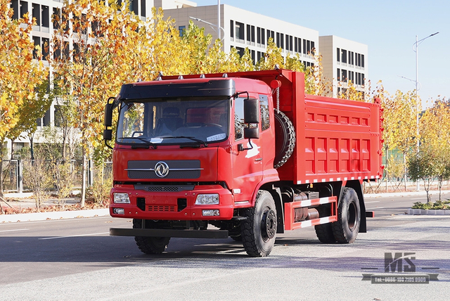 210hp Dongfeng 4*2 Caminhão Basculante_ Linha de Cabeça Chata Meio Caminhão Basculante Caminhão de Transporte Off Road_Export Veículo Especial