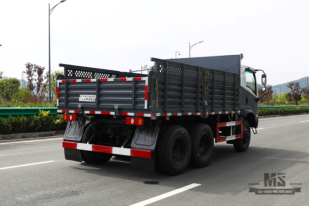 260hp Dongfeng 6*6 Caminhão Basculante_Six Wheel Drive Single Row Apontado Caminhão Basculante Caminhões de Mineração Fabricante de Conversão_Exportar Veículo Especial