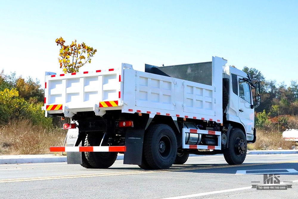 210hp Dongfeng 4×2 Caminhão basculante para venda_4*2 Flathead Head Row Meio caminhão basculante Fabricante_Exportar veículo especial