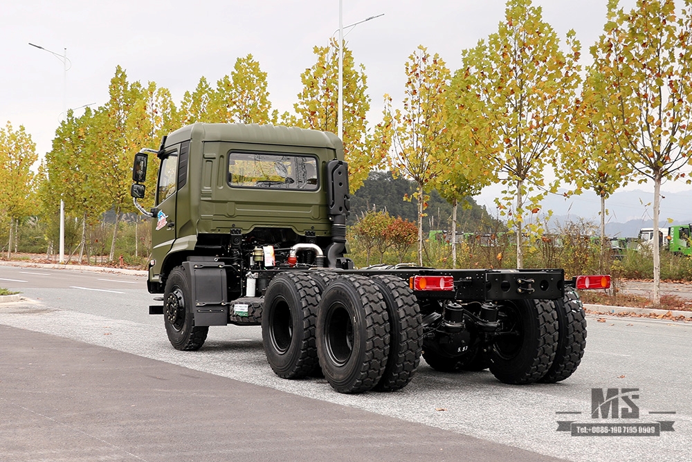 210hp Dongfeng 6*4 Chassi de caminhão off-road_Dongfeng 6x4 Chassi de caminhão-tanque off-road_Flathead Chassi de veículo especial de exportação de um e meio