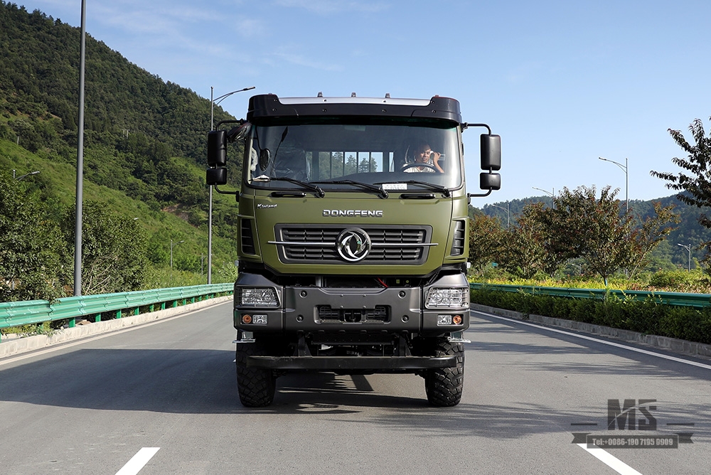 340hp Dongfeng Caminhão Off Road com tração em seis rodas 6 × 6 Dongfeng Cabeça plana Uma fileira e meia Veículo de caminhão de carga AWD 6 * 6 Veículo especial de exportação