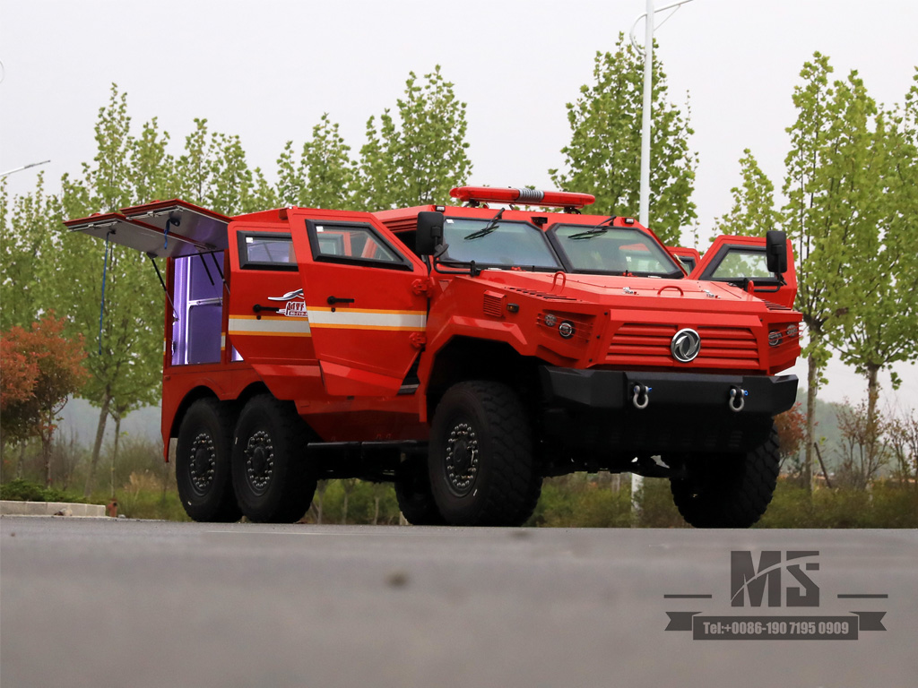 Veículo Blindado de Proteção Dongfeng 6×6 | Veículo de resgate de emergência de proteção com tração nas seis rodas EQ5096 fileira dupla 300 HP