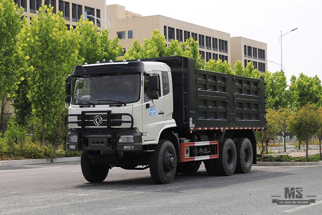 336hp Dongfeng Caminhão basculante com tração de seis rodas_6 * 6 Traseiro oito rodas Heavy Duty Tipper Truck Coversion Fabricante_Dongfeng 6WD Veículo especial de exportação