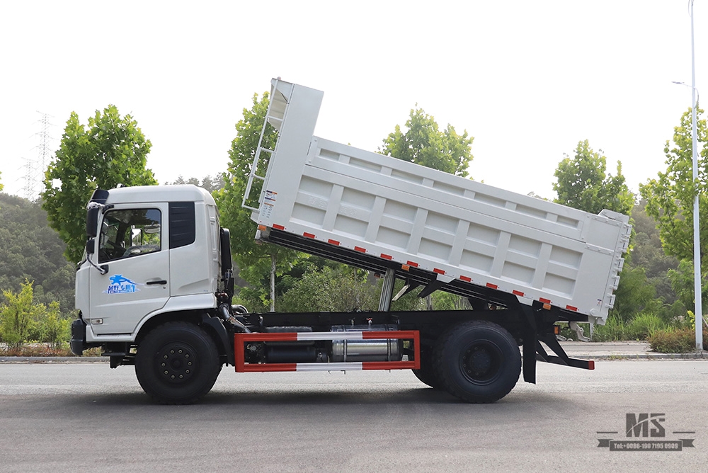Caminhão basculante Dongfeng 4 × 2_ Flathead Head Row Meio caminhão basculante para venda_4 * 2 Veículo especial de exportação