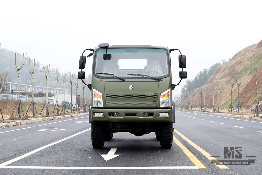 6*6 Dongfeng EQ2082 Chassis_ 6WD Chassi Verde Exército Flathead 'Bobcat' Configuração do chassi com tração nas seis rodas_Exportar chassi de caminhão especial