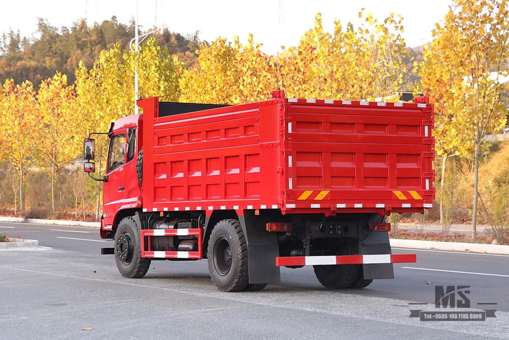 210hp Dongfeng 4*2 Caminhão Basculante_ Linha de Cabeça Chata Meio Caminhão Basculante Caminhão de Transporte Off Road_Export Veículo Especial