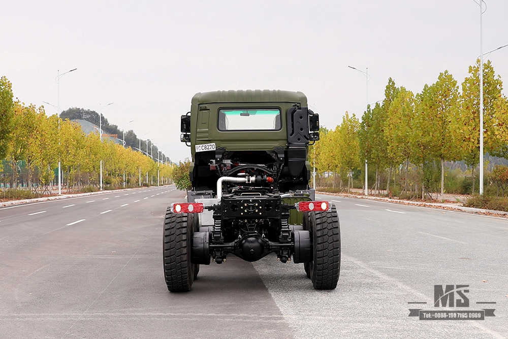 450HP Dongfeng com tração de seis rodas Conversão de chassi de caminhão pesado_6 × 6 Caminhão pesado de três eixos Chassi de veículo comercial_6WD Traseiro duplo 15T Chassi personalizado para exportação Chassi especial