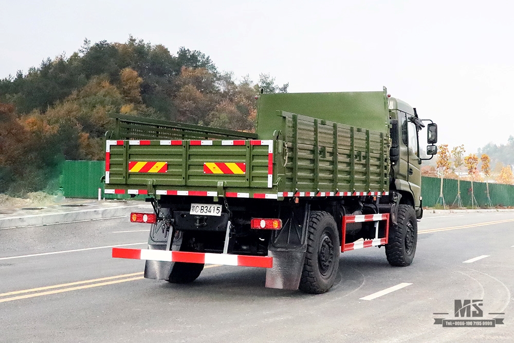 210 hp Dongfeng 4*4 Caminhão basculante off road_4×4 Off-road Flathead Row Half Truck_Dongfeng Veículo especial de exportação com tração nas quatro rodas