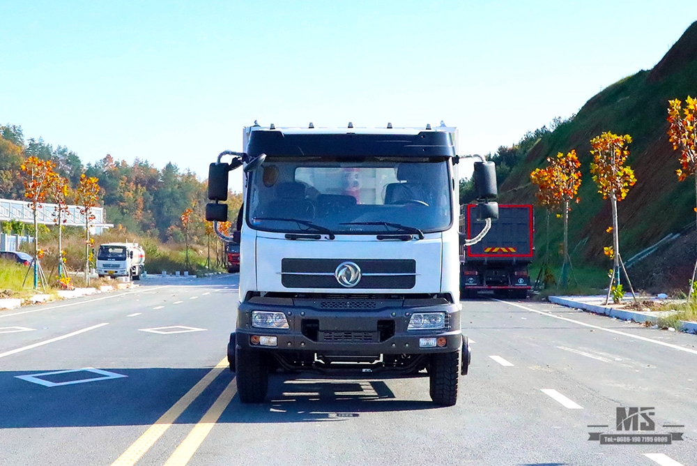 210hp Dongfeng 4×2 Caminhão basculante para venda_4*2 Flathead Head Row Meio caminhão basculante Fabricante_Exportar veículo especial