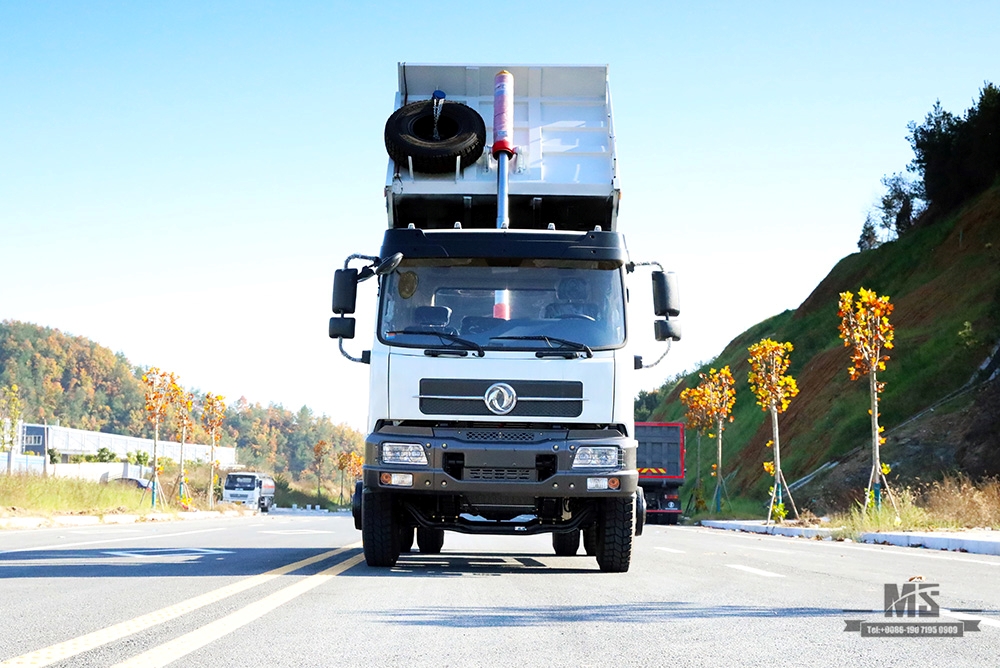 Caminhão basculante Dongfeng 4×2_ 210hp 10T Flathead Head Row Meio caminhão basculante para local de mineração para venda_4*2 Veículo especial de exportação