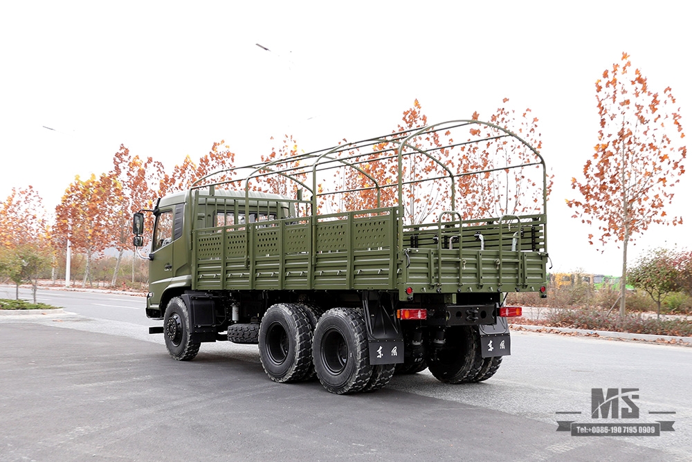 210hp Dongfeng 6*4 Caminhão Off Road _Dongfeng 6x4 Flathead Caminhão de carga um e meio com lona pole_Export Veículo especial
