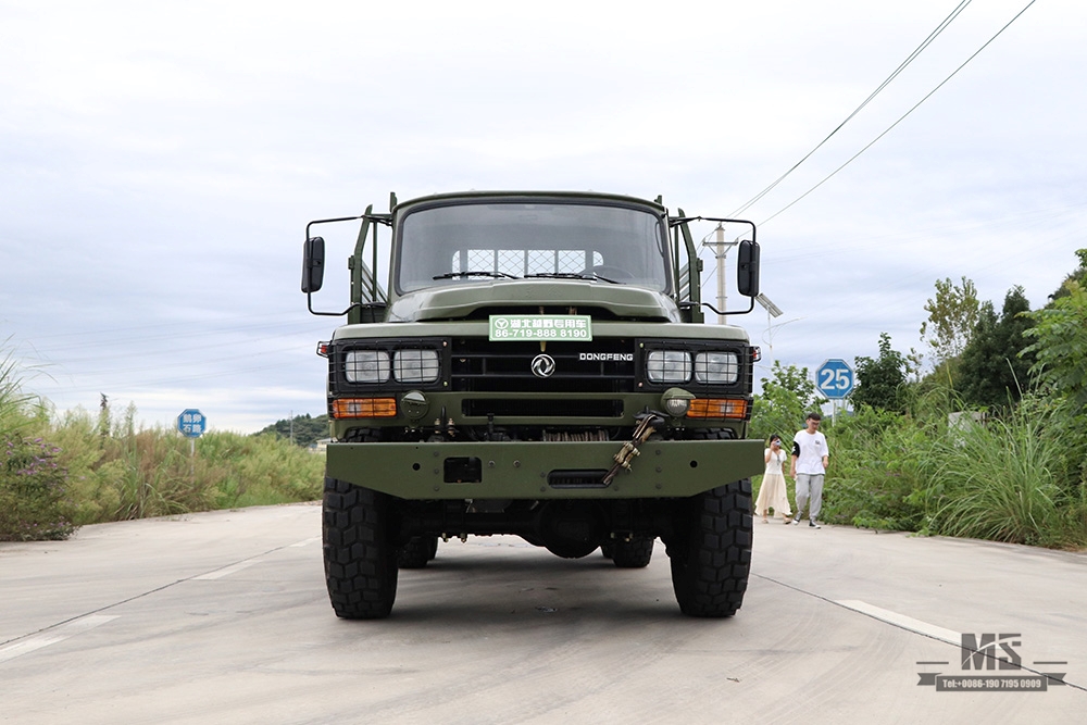 170 hp EQ2082 Dongfeng Caminhão com tração nas seis rodas_6 * 6 Caminhão especial off-road de cabeça pontiaguda de fileira única_6 × 6 pontiagudos 25Y Truck Export Special Vehicle