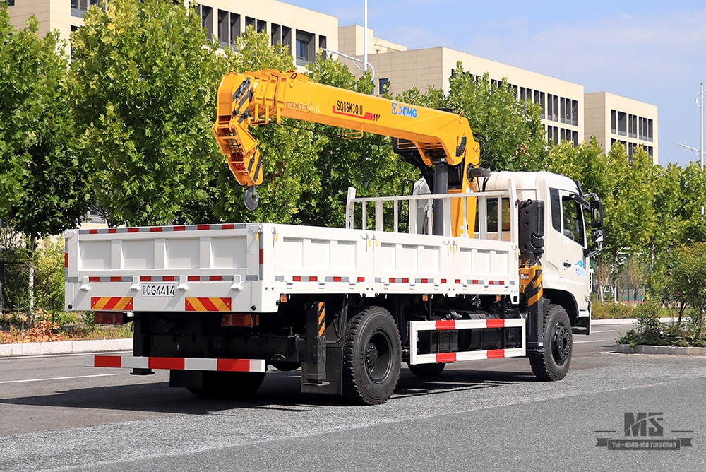 266hp Dongfeng 4×2 caminhão montado guindaste novo flathead cabine linha meio guindaste caminhão exportação veículo especial