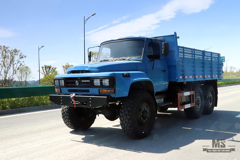 Caminhão basculante Dongfeng de seis rodas de 210 hp _6 × 6 EQ2100 5T Caminhão basculante off-road de cabeça pontiaguda para venda_Dongfeng 6WD 245 Veículo especial de exportação