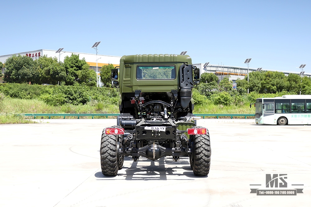 Chassi especial off-road com tração nas seis rodas Dongfeng 340HP_6 × 6 Chassi para veículos comerciais pesados_6WD Chassi de caminhão de construção personalizado_Exportar chassi de caminhão para fins especiais