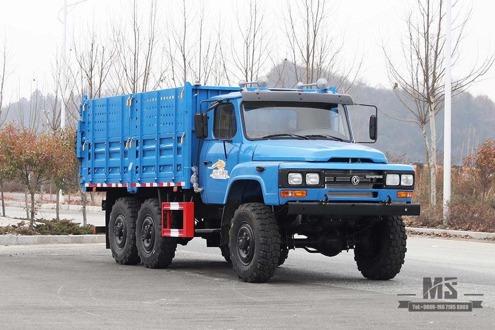 Caminhão basculante EQ2082 com tração nas seis rodas de 170 hp_Dongfeng 6WD EQ2082 Caminhão basculante_Pointed 240 Transport Vehicle_6 × 6 25Y Truck Export Special Vehicle