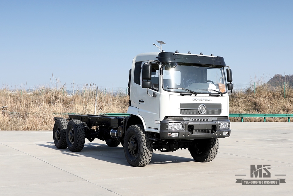 Chassis de seis rodas Dongfeng_6 * 6 YC6A260 Chassi de caminhão de cabeça chata para venda_Dongfeng Exportação Chassi de veículo especial