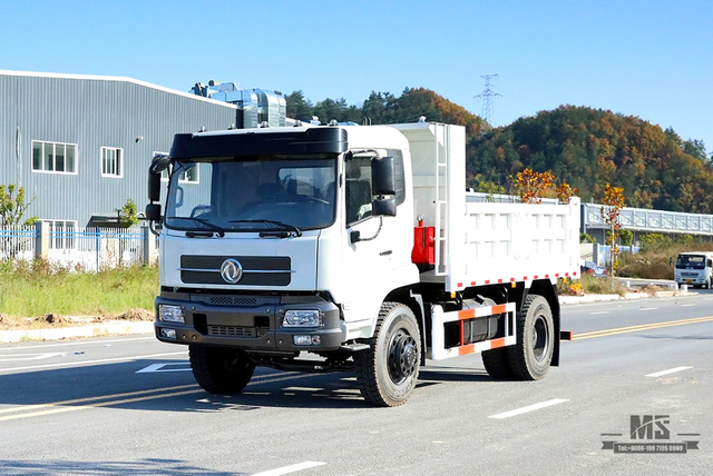 210hp Dongfeng 4×2 Caminhão basculante para venda_4*2 Flathead Head Row Meio caminhão basculante Fabricante_Exportar veículo especial