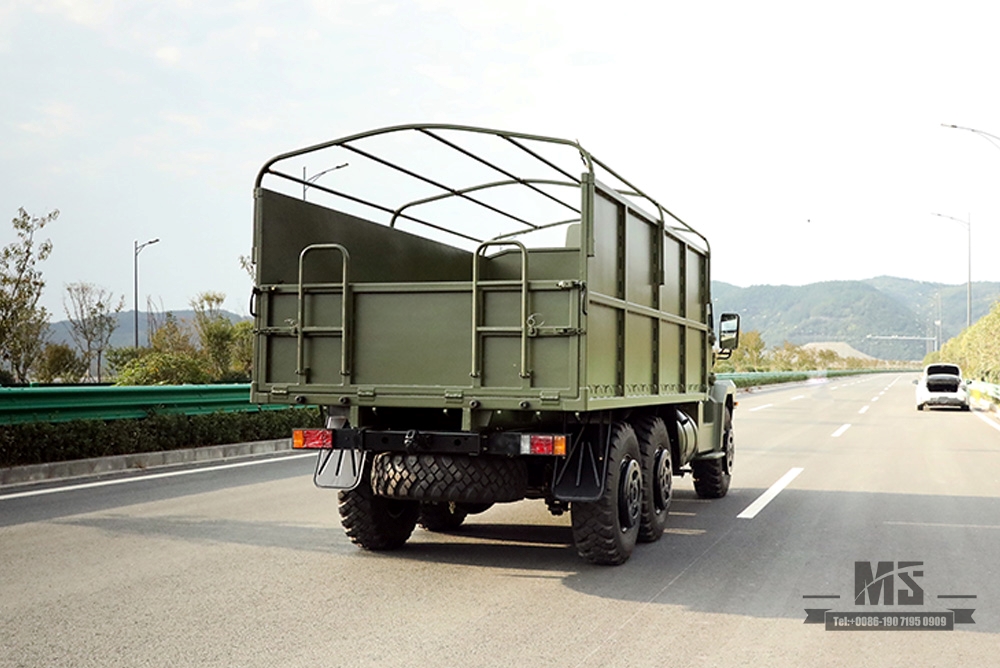 Caminhão com caixa de proteção Dongfeng 6 × 6_ Caminhão de transporte off-road com cabeça pontiaguda com tração nas seis rodas_ Veículo para fins especiais de exportação Dongfeng AWD