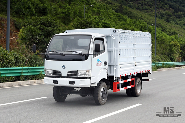 Dongfeng 4*4 caminhão leve caminhão de transporte de grelha _Dongfeng com tração nas quatro rodas caminhão de armazém de cabine de fileira única_caminhão de estaca para venda_exportar caminhão especial