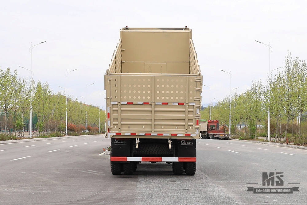 260hp Dongfeng Caminhão basculante com tração de seis rodas_6 * 6 Cabeça plana Caminhão basculante de fileira única Caminhão de transporte off-road_Export Veículo especial