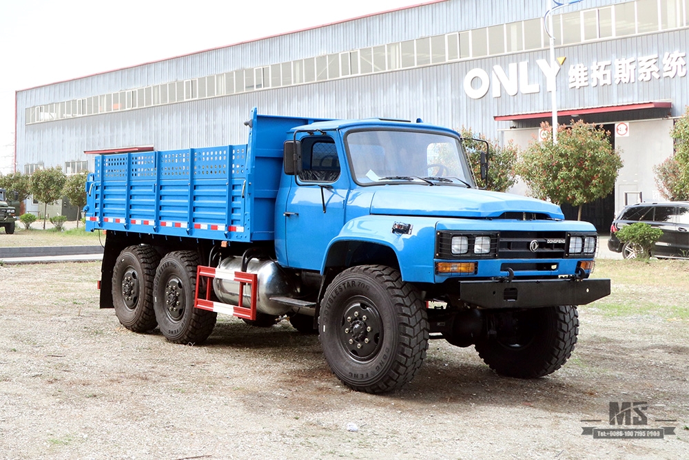 Caminhão basculante fora de estrada com tração nas seis rodas Dongfeng_EQ2100 6 × 6 210hp Caminhão de transporte de linha única com cabeça pontiaguda_Caminhão especial de exportação com tração nas quatro rodas