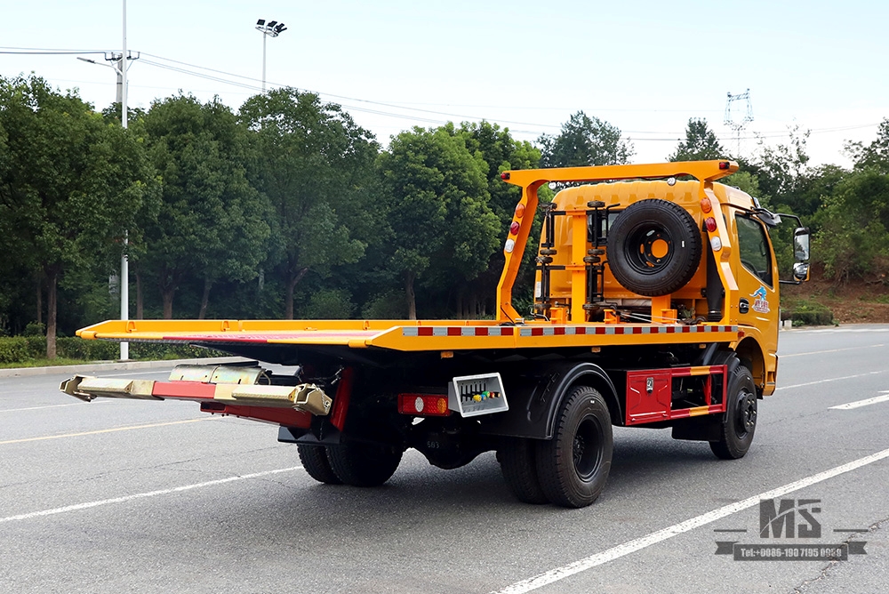 Dongfeng 4*2 Wrecker Placa de compensação semi-piso Dongfeng Road Rescue Clearance Vehicle Export Special Tow Truck