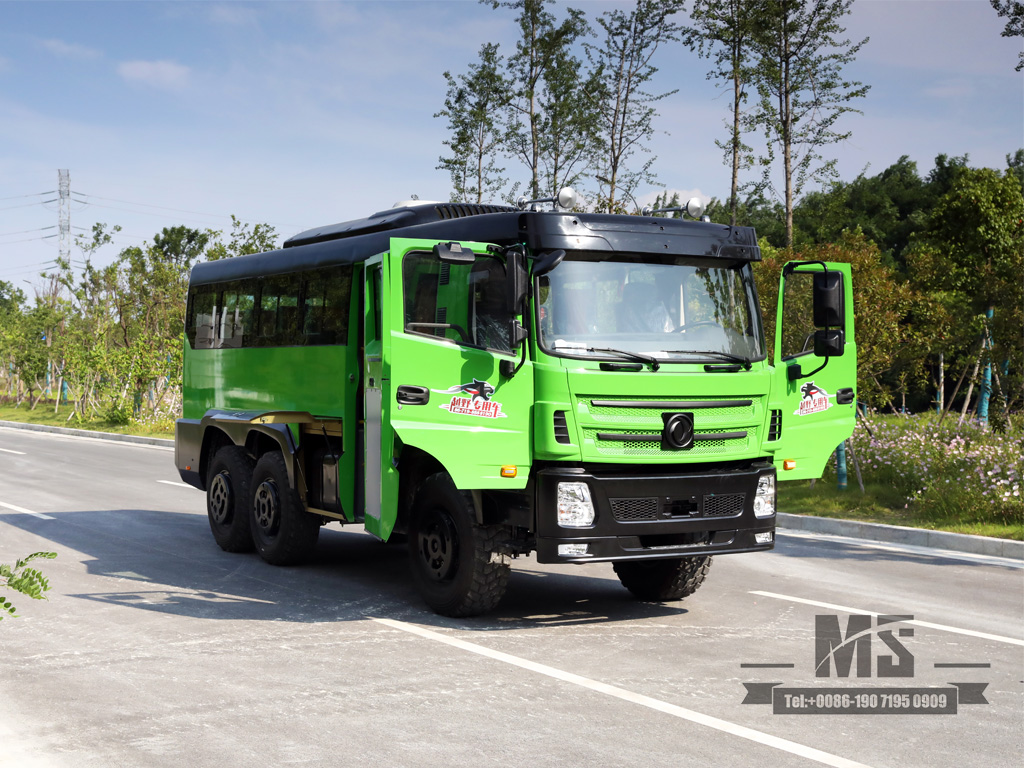 Ônibus Dongfeng 6 * 6 de 27 lugares | Ônibus off-road com tração nas seis rodas | Ônibus municipal com tração integral | Veículo especial de exportação de ônibus modificado de 260 HP