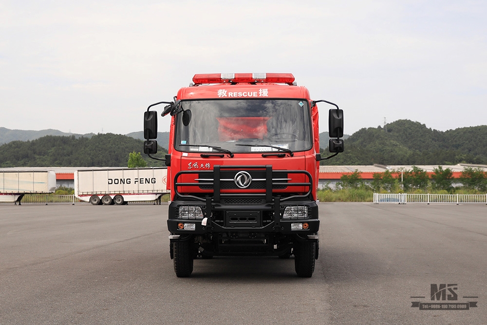 210 HP/300hp Dongfeng 4*2 Caminhão de combate a incêndios _ Caminhão de reboque de resgate de cabeça chata_Exportar veículo especial