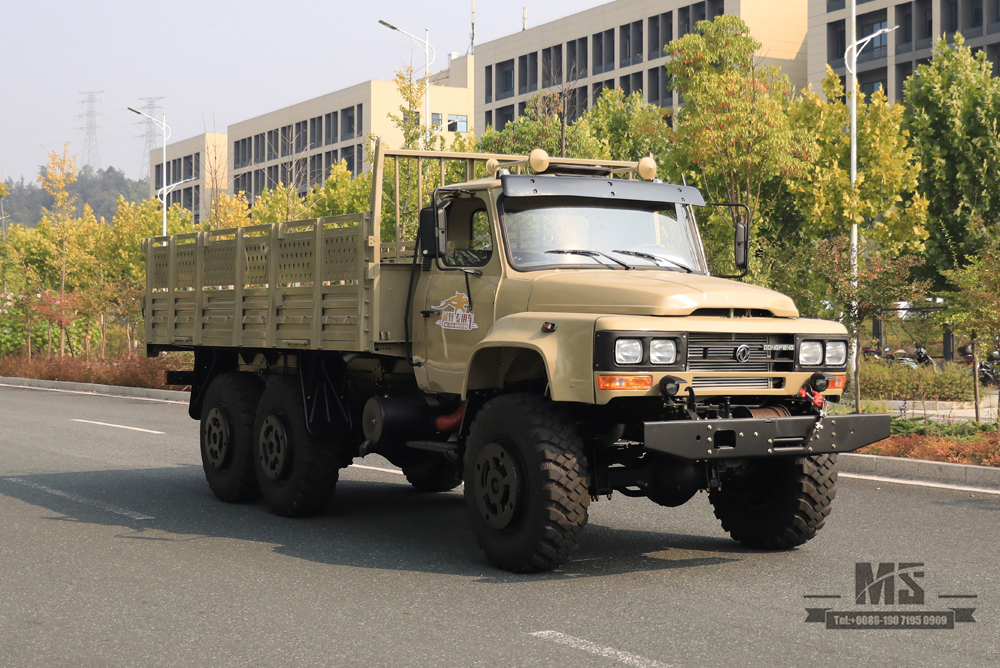 190hp Dongfeng 6 × 6 EQ2100 Truck_6 * 6 Caminhão de cabeça pontiaguda com tração nas seis rodas Off Road Truck_Export Veículo especial