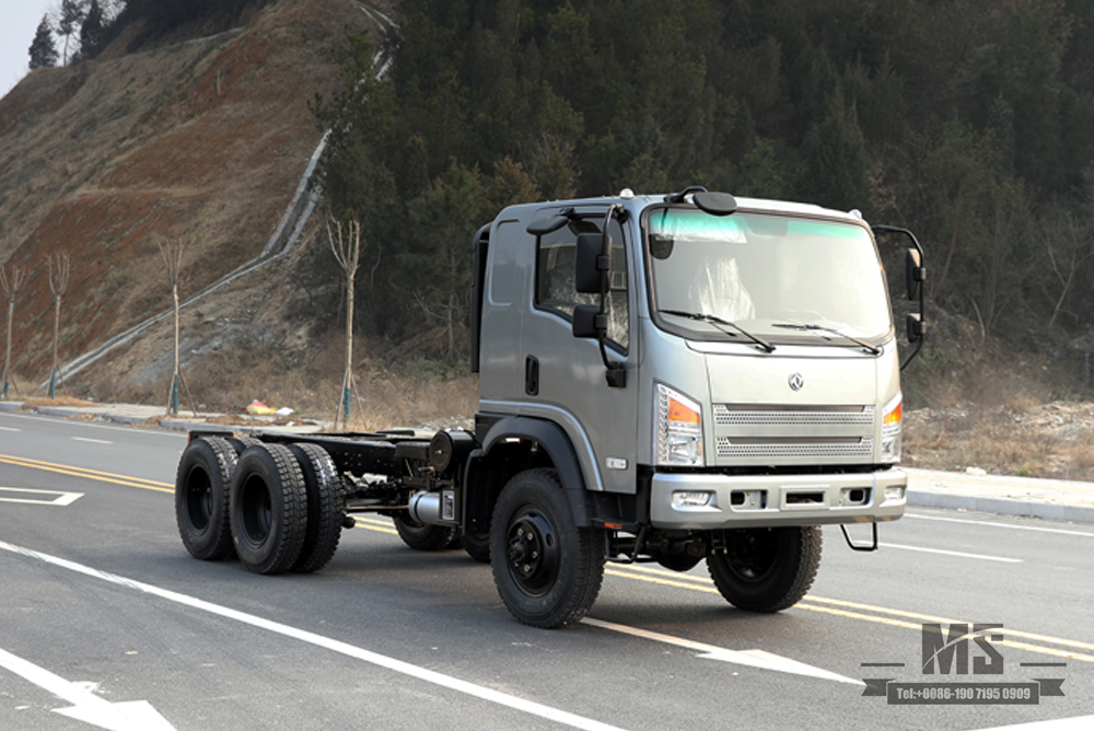 EQ2082 Modificação do chassi do caminhão Dongfeng com tração nas seis rodas _ 6WD 'Bobcat ' Configuração do chassi do caminhão pequeno_ 6 * 6 Fabricante de chassi de veículo especial de exportação