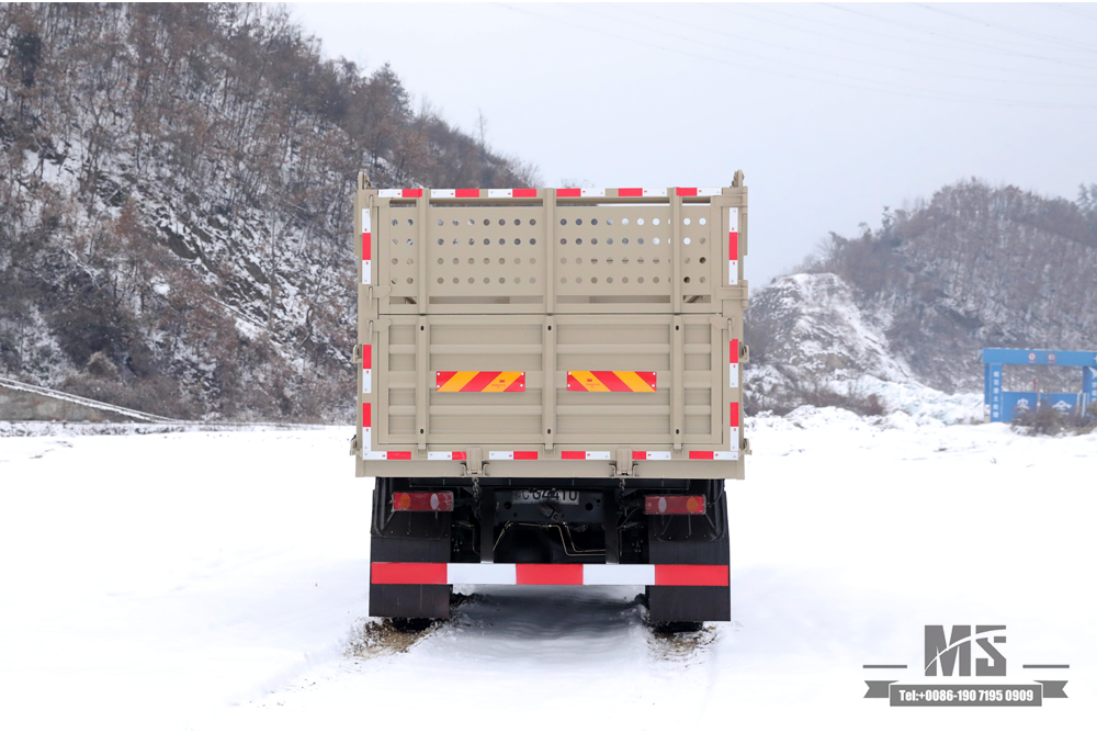 6 × 6 Dongfeng Caminhão basculante com tração de seis rodas_Camião basculante aumentado com defletor de caixa de carga de cabeça plana 6 * 6 Caminhão de transporte fora de estrada_Exportar veículo especial