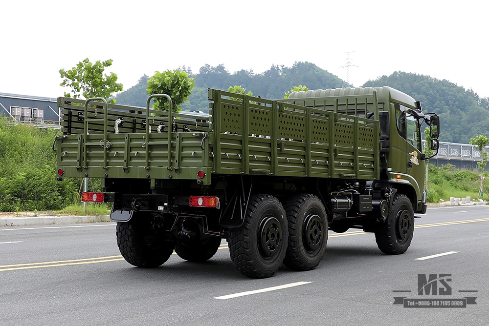 Dongfeng Six Wheel Drive EQ2102 Truck_6×6 Caminhão de carga de cabeça chata 6WD 246 Caminhão de transporte de tropas_6WD Caminhão de exportação de veículo especial