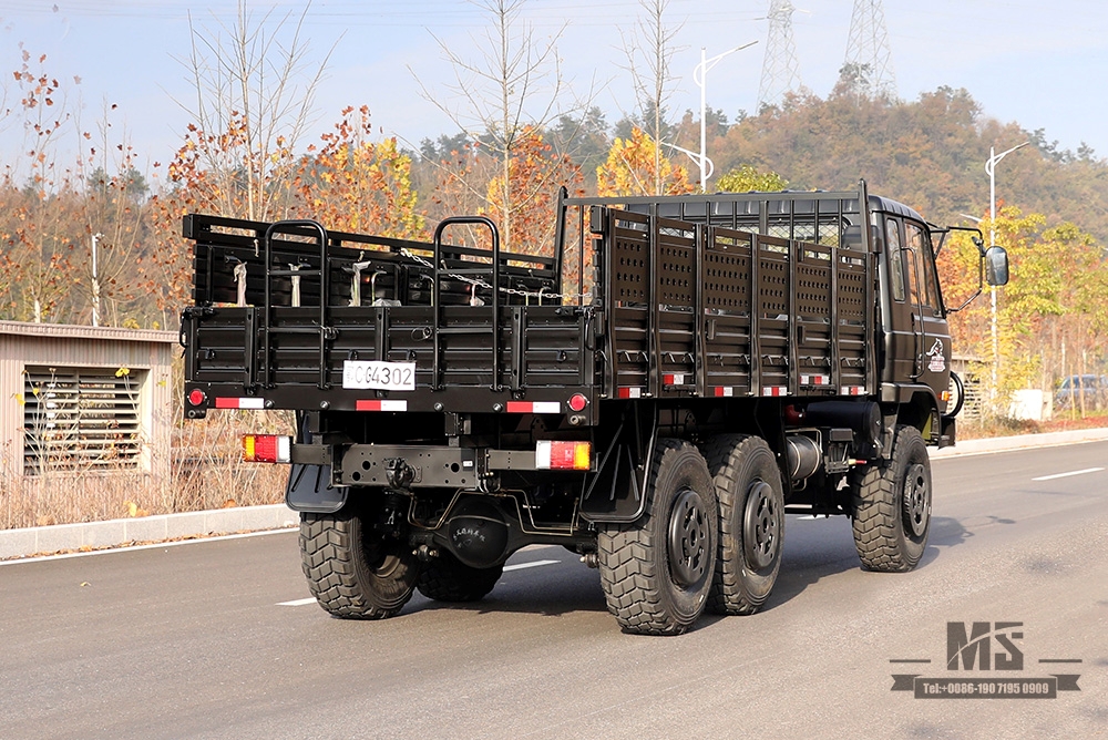 Caminhão EQ2102 com tração nas seis rodas Dongfeng_190 HP 3.5T com três eixos e seis rodas com tração nas quatro rodas Caminhão de carga off-road preto_Tração nas quatro rodas EQ2102G Veículo para fins especiais de exportação