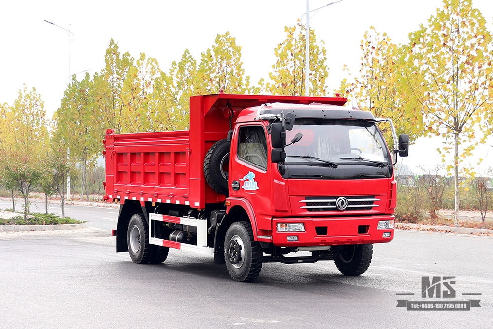 Caminhão basculante leve Dongfeng 4 × 2 160HP Caminhão basculante pequeno_Esquerda/direita 5T Fabricante de conversão de micro caminhão de fileira única_Exportar caminhão especial