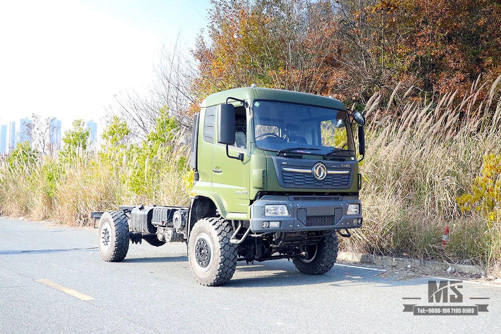 Chassi de caminhão de carga com tração nas quatro rodas 260HP Dongfeng_4*4 Chassi de caminhão off-road para venda_exportação de chassi de caminhão para fins especiais