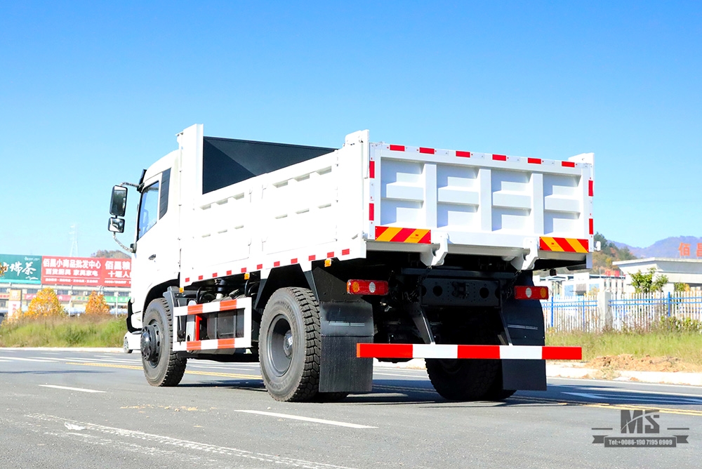 210hp Dongfeng 4×2 Caminhão basculante para venda_4*2 Flathead Head Row Meio caminhão basculante Fabricante_Exportar veículo especial