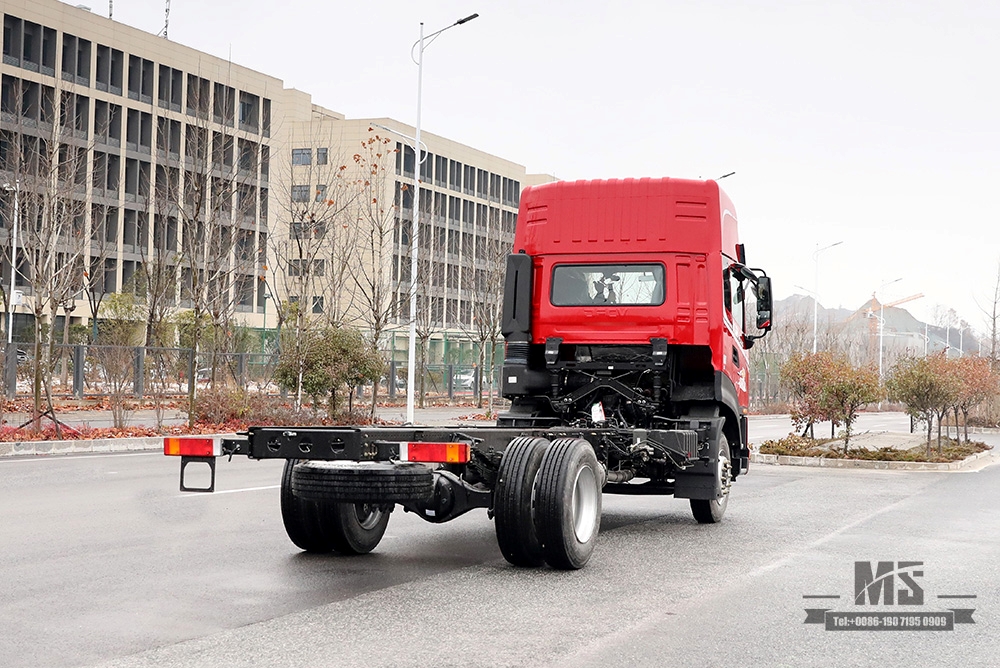 Dongfeng 4 * 2 Chassi de caminhão off road de 290 HP_4 × 2 Cabeça chata com teto alto, cabine dupla, fabricante de conversão de chassi de caminhão de carga _Exportar chassi para fins especiais