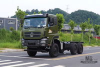 Dongfeng 6 × 6 Off Road Chassis_Six wheel drive Dongfeng Flat Head Uma e meia fileira Chassis de caminhão de carga Chassis AWD 6 * 6 Exportação de veículo especial