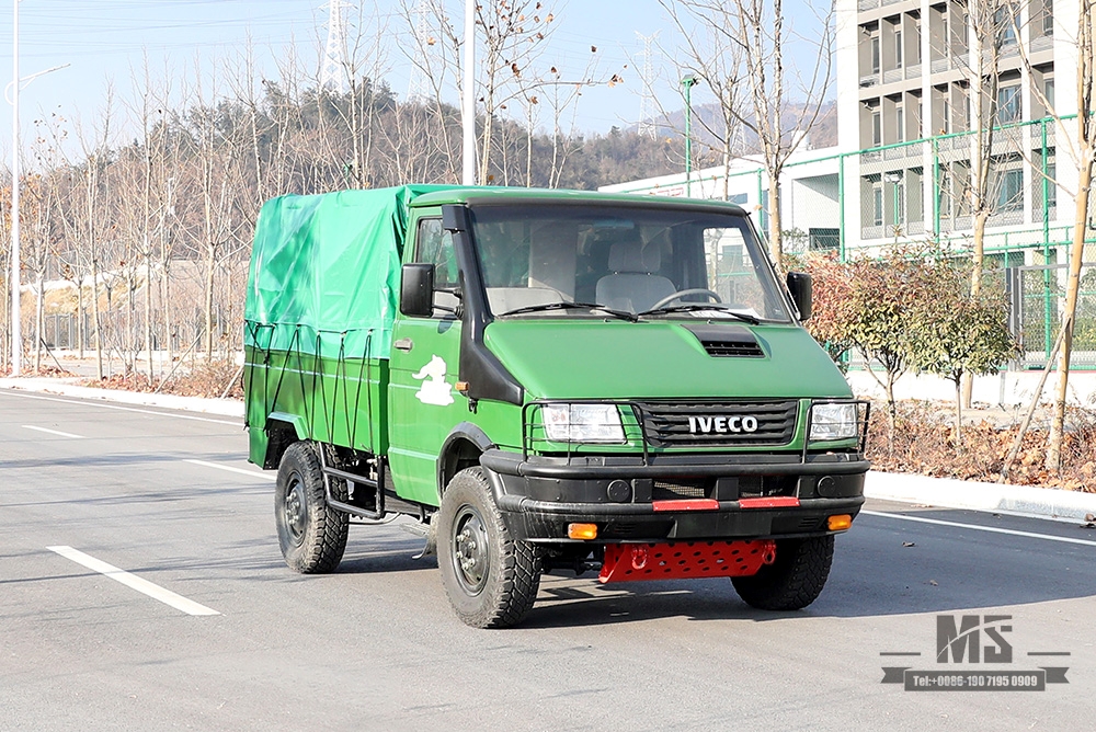 Iveco caminhão com tração nas quatro rodas verde 4*4 off road iveco cabeça curta pequeno veículo 4wd exportação veículo especial conversão personalizada