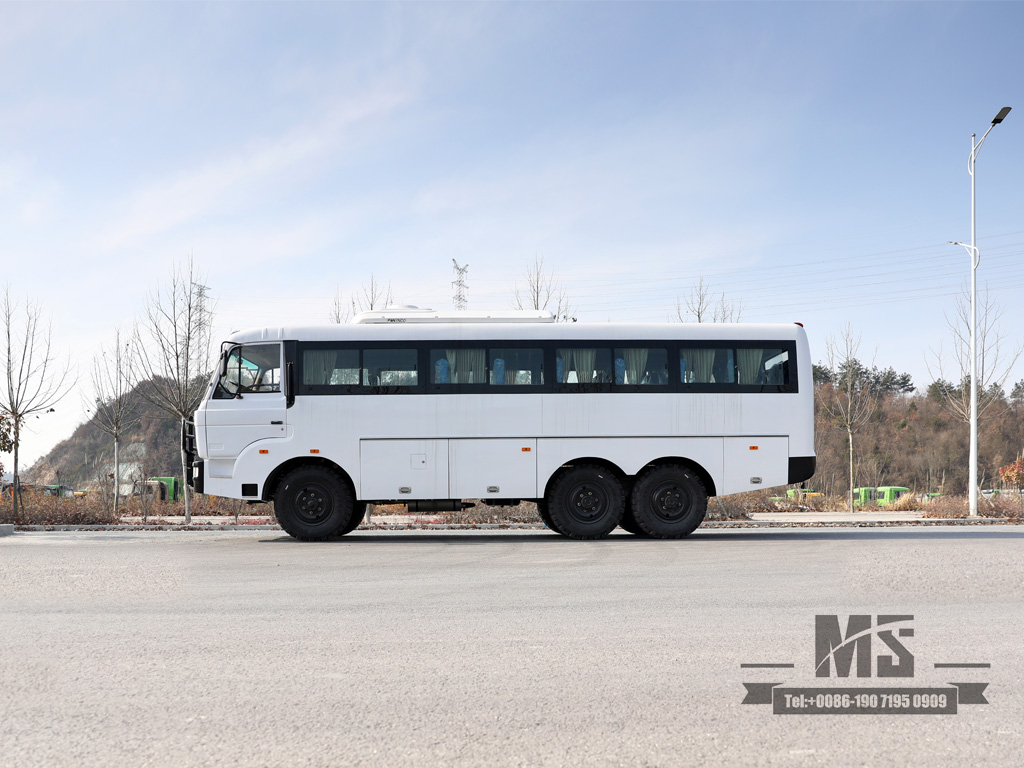 Ônibus off road com tração nas seis rodas Dongfeng 190 HP 6 * 6 Ônibus manual de seis velocidades com pára-choques Ônibus Dongfeng para venda Fabricante de conversão Veículo especial de exportação