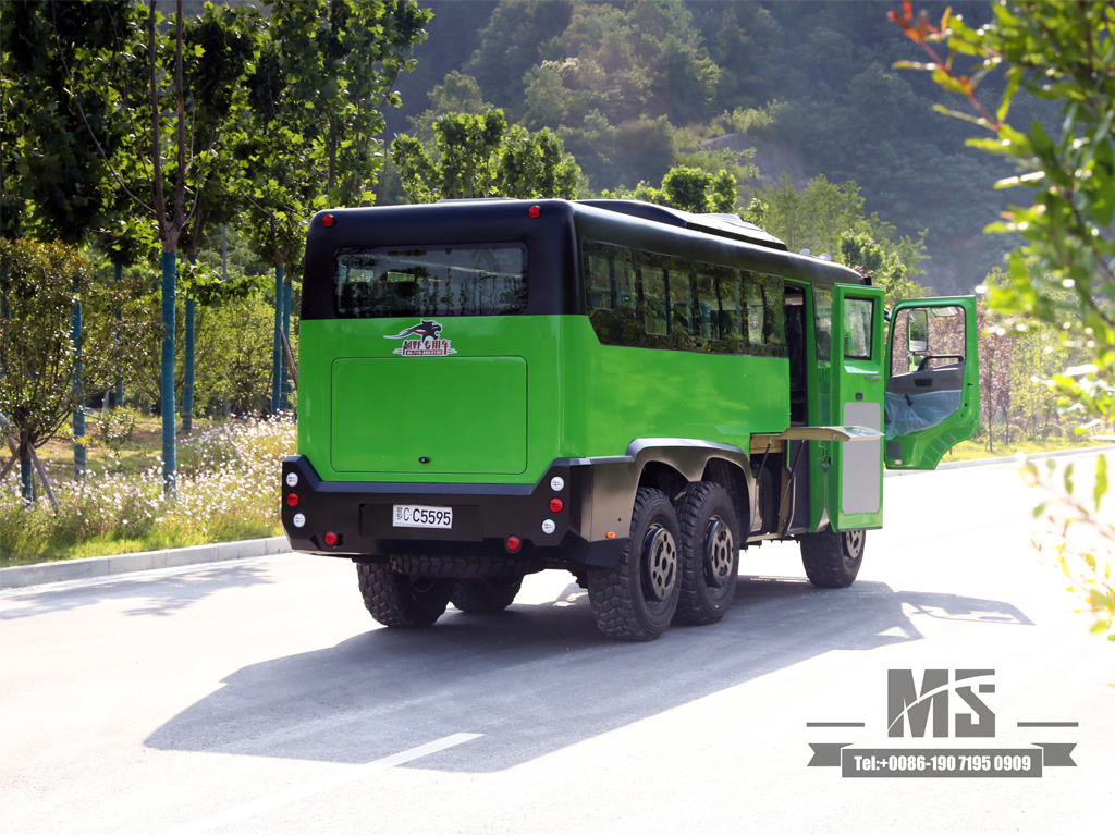 Ônibus Dongfeng 6 * 6 de 27 lugares | Ônibus off-road com tração nas seis rodas | Ônibus municipal com tração integral | Veículo especial de exportação de ônibus modificado de 260 HP