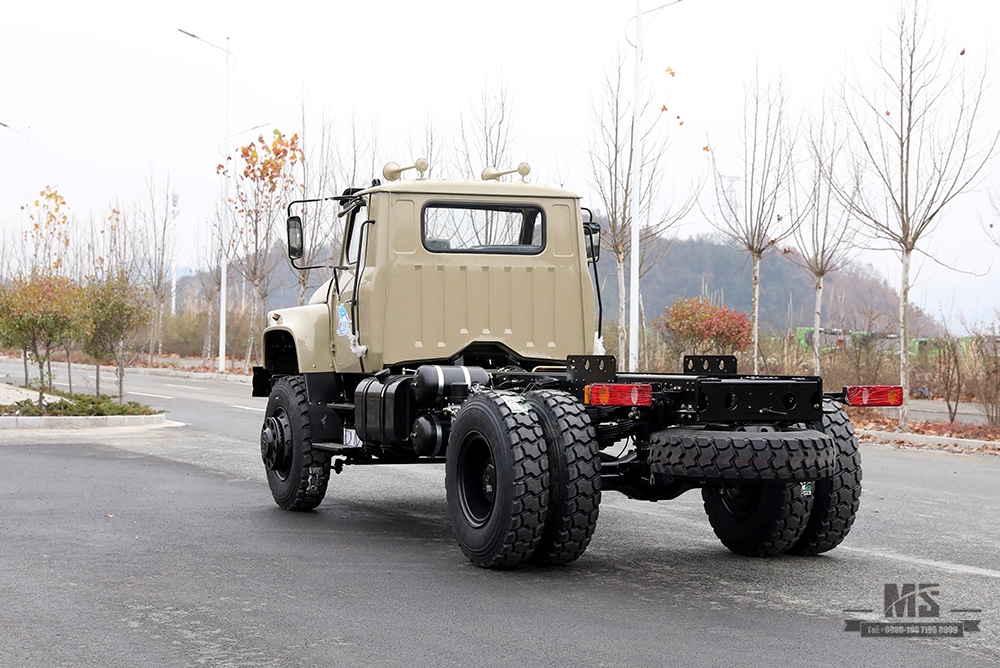 4*4 Dongfeng Chassi off-road com tração nas quatro rodas_240hp Chassi de caminhão de cabine única de cabeça longa_Chassis de veículo especial de exportação 4WD personalizado