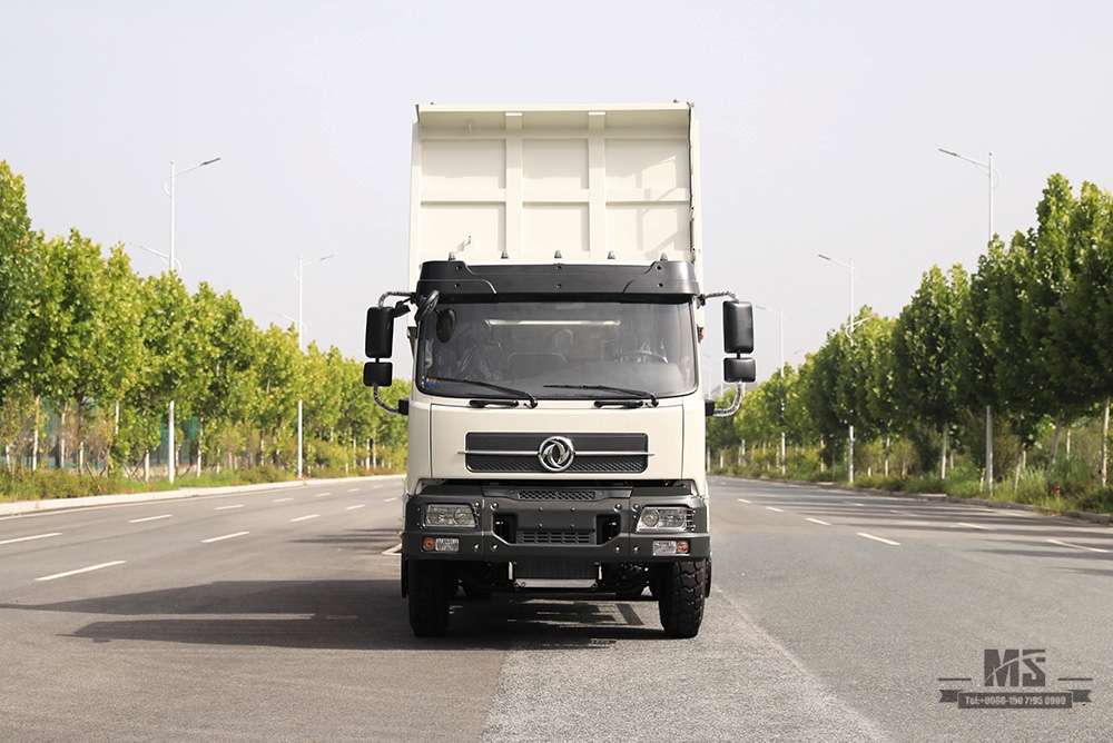 Caminhão basculante Dongfeng 4 × 2_ Flathead Head Row Meio caminhão basculante para venda_4 * 2 Veículo especial de exportação