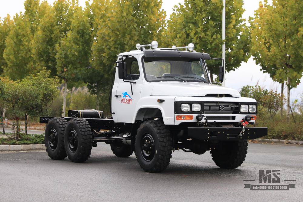 Dongfeng 170 hp 6WD Chassis_Dongfeng EQ2082 veículo de transporte de chassi de caminhão off-road com tração de seis rodas_6 × 6 pontas 25Y caminhão exportar chassi especial