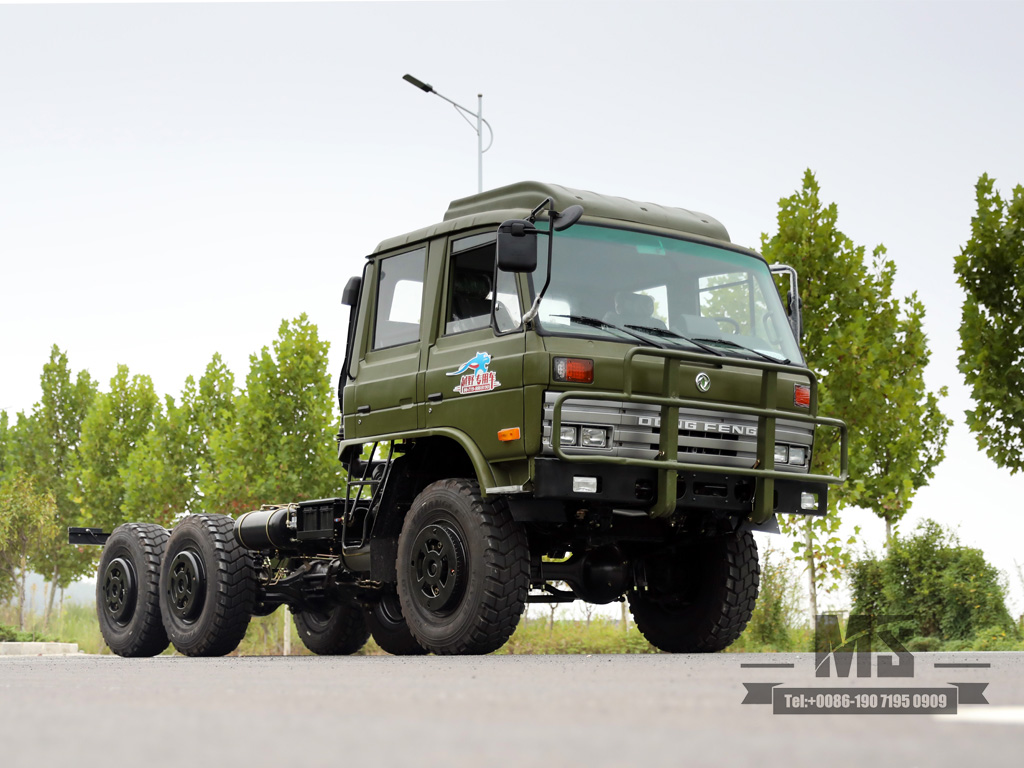 190HP DONGFENG EQ2102 CHASSIS DE TRANÇA DE SEIS VEZES_6 × 6 EQ246 153 CABO DUPLA CABE CABELO CHASSIS DE CURCHING GREEN