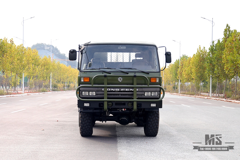 190hp Dongfeng EQ2102 Caminhão com tração de seis rodas_6 × 6 EQ246 153 Caminhão verde do exército com cabine de fileira dupla _Veículo para fins especiais de exportação de caminhão Dongfeng