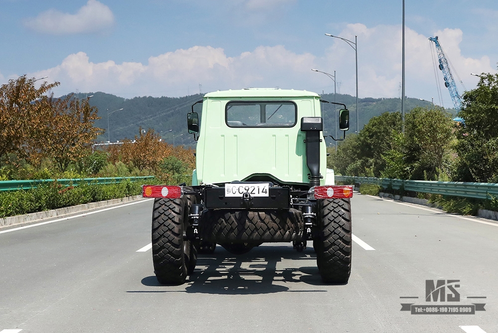 Chassi EQ2100 com tração de seis rodas Dongfeng_6 * 6 190hp Cabeça pontiaguda de vidro duplo 140 Chassi de caminhão com cabine para venda_Dongfeng Army Truck Export Special Vehicle Chassis